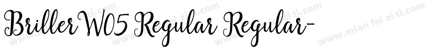 BrillerW05 Regular Regular字体转换